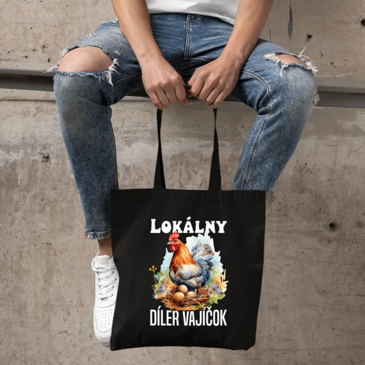 Lokálny díler vajíčok - taška s potlačou