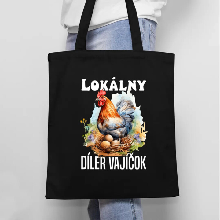 Lokálny díler vajíčok - taška s potlačou