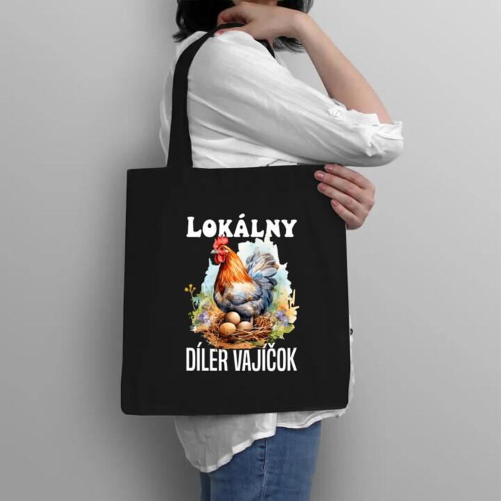 Lokálny díler vajíčok - taška s potlačou