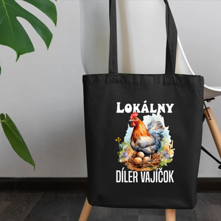 Lokálny díler vajíčok - taška s potlačou