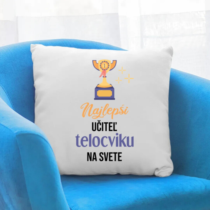 Najlepší učiteľ telocviku na svete - vankúš s potlačou
