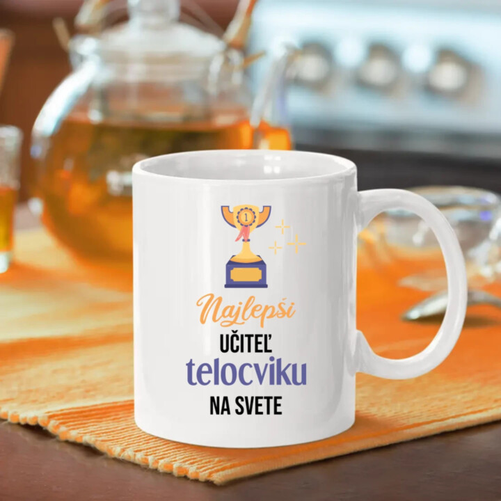 Najlepší učiteľ telocviku na svete - keramický hrnček s potlačou