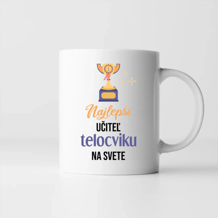 Najlepší učiteľ telocviku na svete - keramický hrnček s potlačou