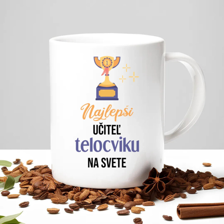 Najlepší učiteľ telocviku na svete - keramický hrnček s potlačou