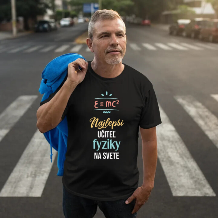 Najlepší učiteľ fyziky na svete - pánske tričko s potlačou
