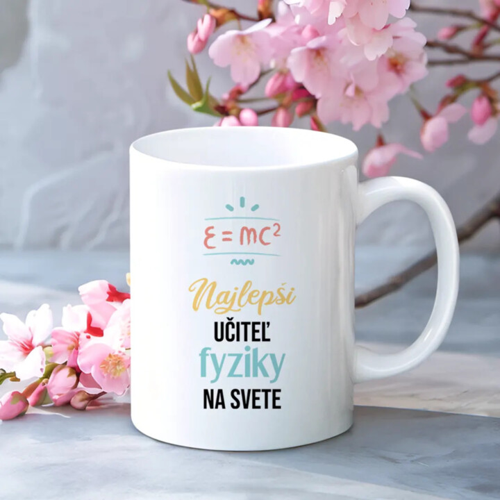 Najlepší učiteľ fyziky na svete - keramický hrnček s potlačou