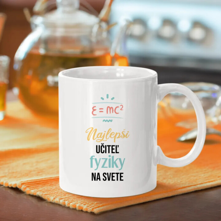 Najlepší učiteľ fyziky na svete - keramický hrnček s potlačou