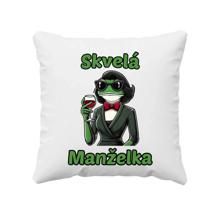 Skvelá manželka - vankúš s potlačou