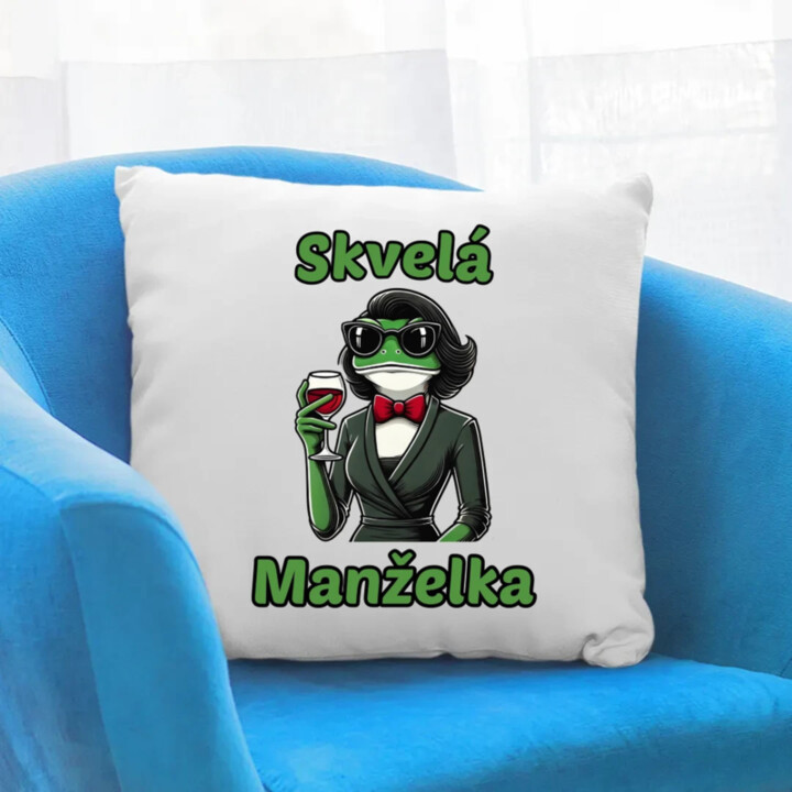 Skvelá manželka - vankúš s potlačou