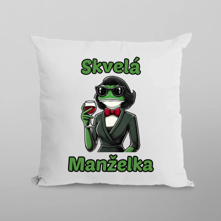 Skvelá manželka - vankúš s potlačou