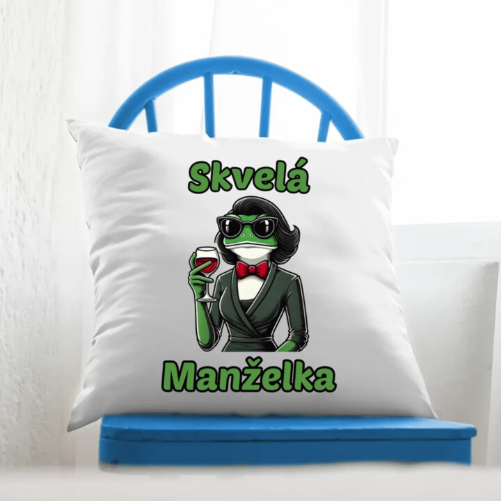 Skvelá manželka - vankúš s potlačou
