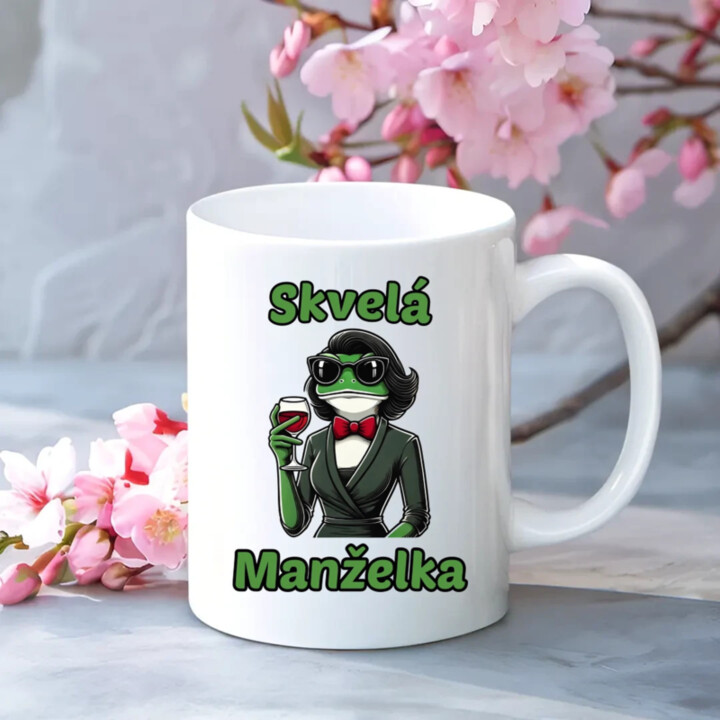 Skvelá manželka - keramický hrnček s potlačou