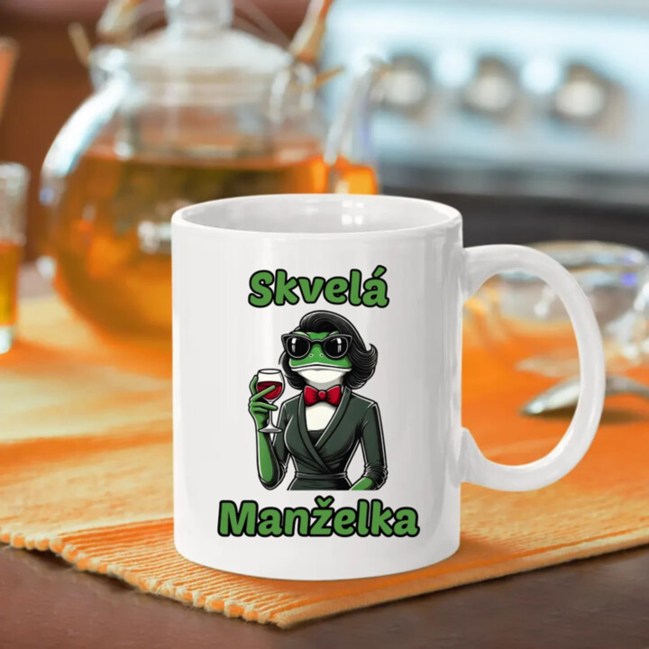 Skvelá manželka - keramický hrnček s potlačou