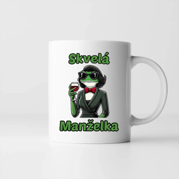 Skvelá manželka - keramický hrnček s potlačou