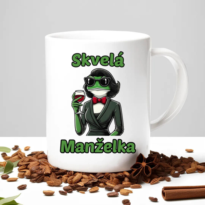 Skvelá manželka - keramický hrnček s potlačou