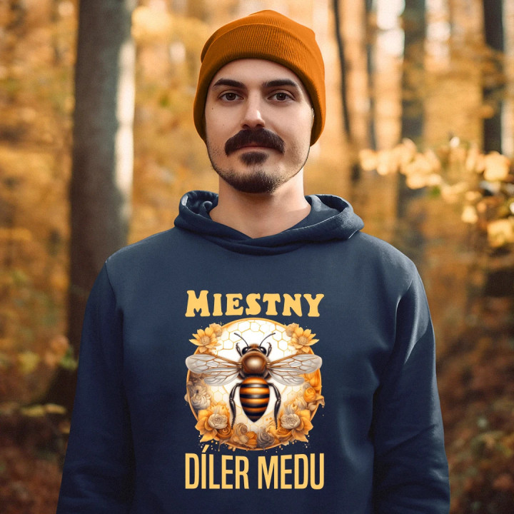 Miestny díler medu  - pánska mikina s potlačou