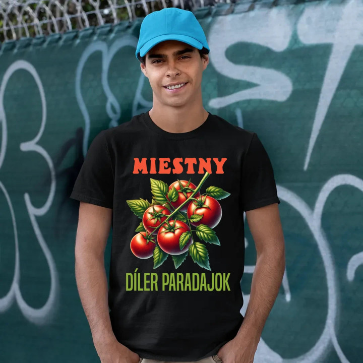 Miestny díler paradajok - pánske tričko s potlačou