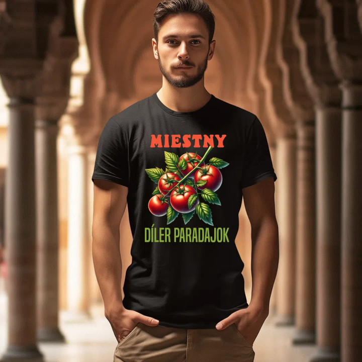 Miestny díler paradajok - pánske tričko s potlačou