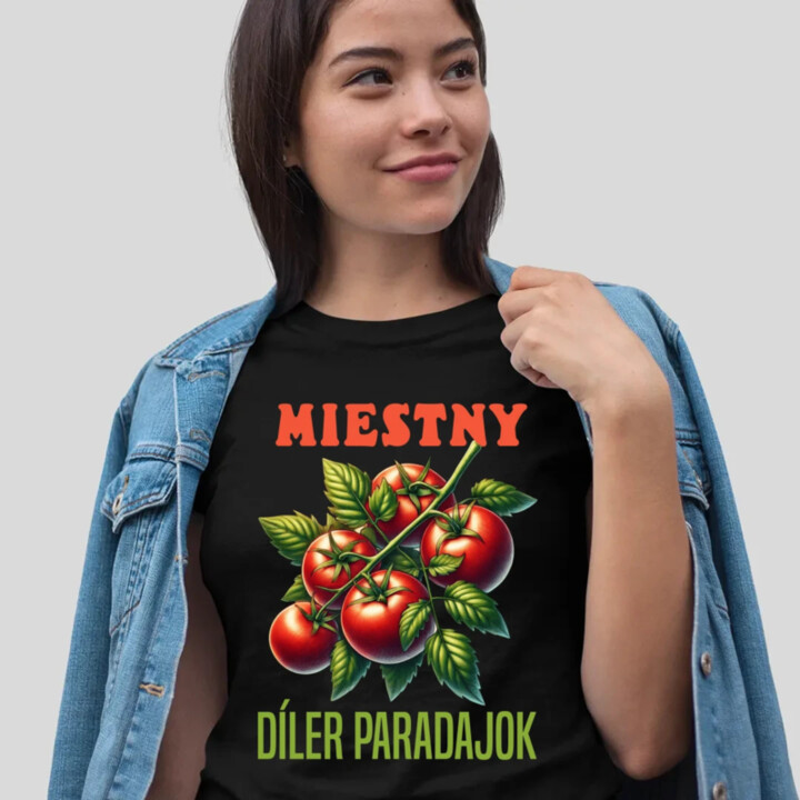 Miestny díler paradajok - dámske tričko s potlačou