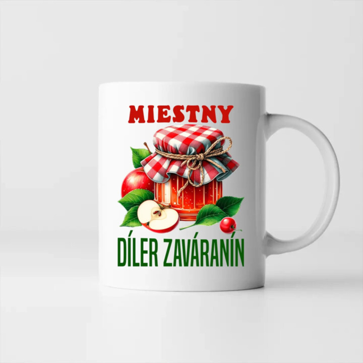 Miestny díler zaváranín - keramický hrnček s potlačou