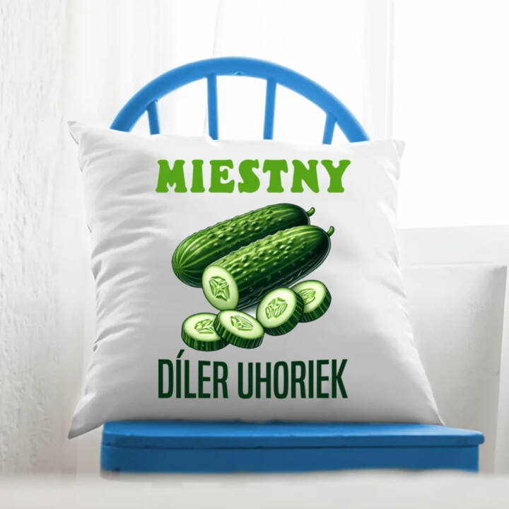 Miestny díler uhoriek - vankúš s potlačou