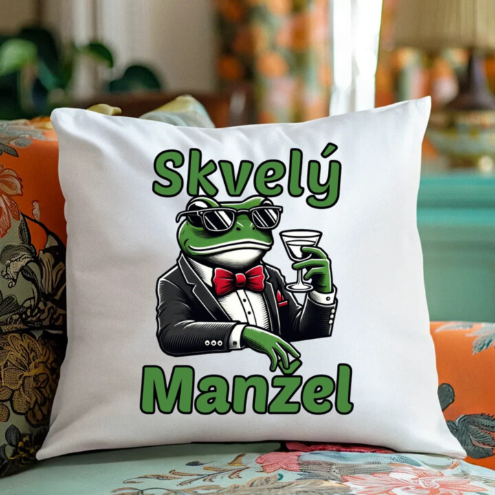 Skvelý manžel - vankúš s potlačou
