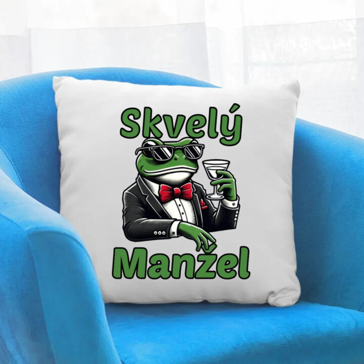 Skvelý manžel - vankúš s potlačou