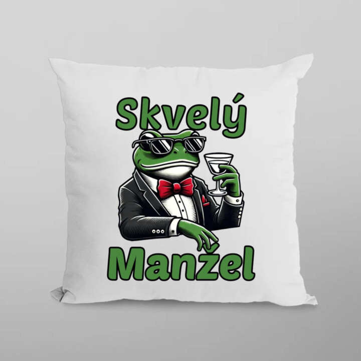 Skvelý manžel - vankúš s potlačou
