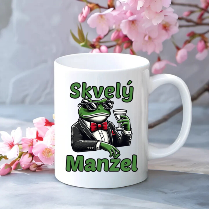 Skvelý manžel - keramický hrnček s potlačou