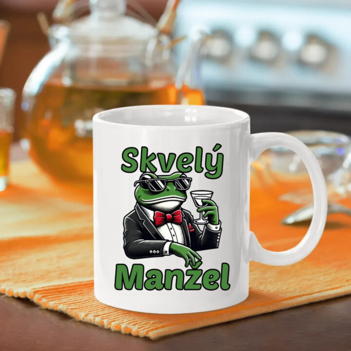 Skvelý manžel - keramický hrnček s potlačou