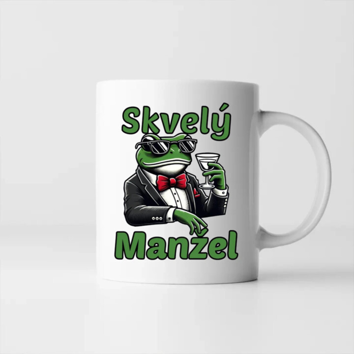 Skvelý manžel - keramický hrnček s potlačou