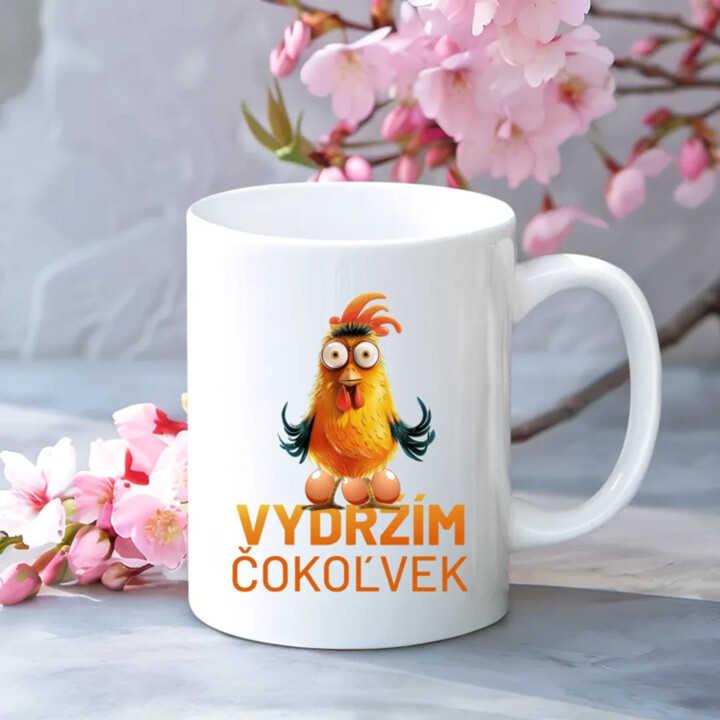 Vydržím čokoľvek - keramický hrnček s potlačou