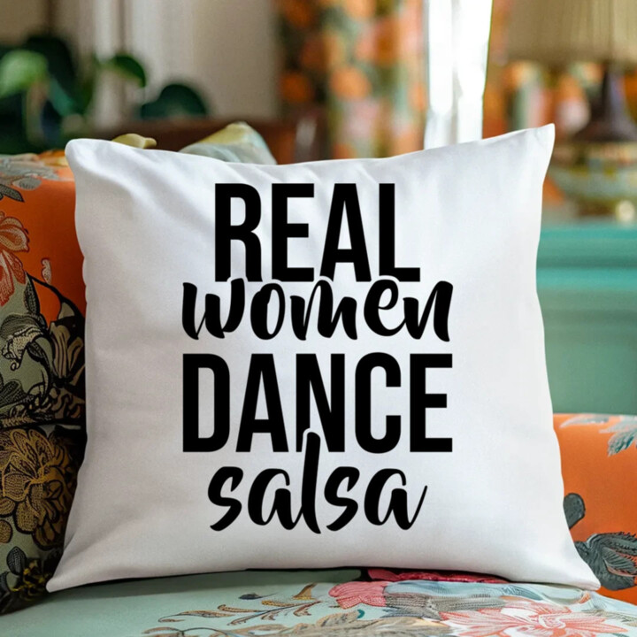 Real women dance salsa - vankúš s potlačou