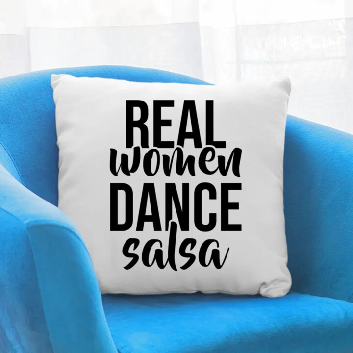Real women dance salsa - vankúš s potlačou