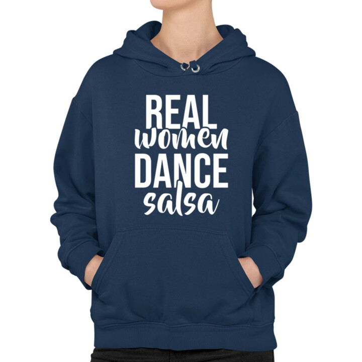Real women dance salsa  - dámska mikina s potlačou
