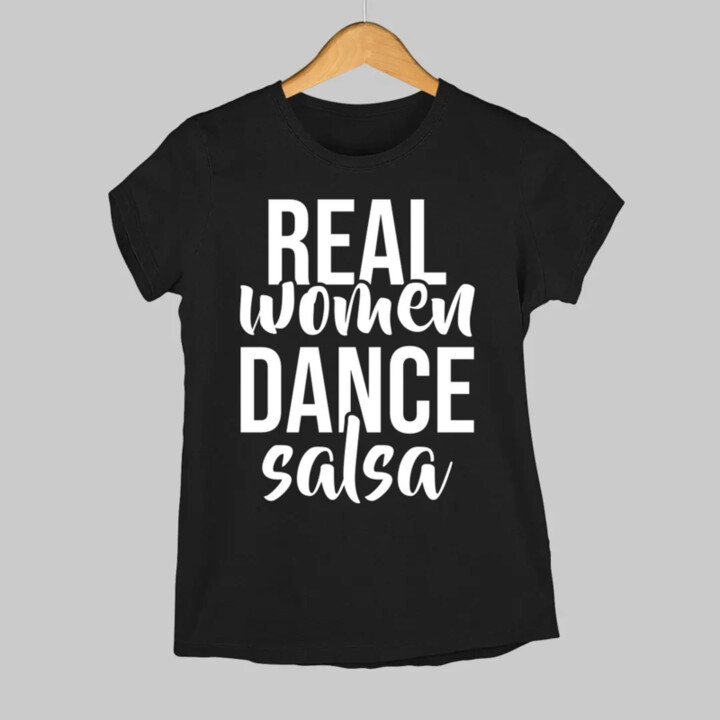Real women dance salsa - dámske tričko s potlačou