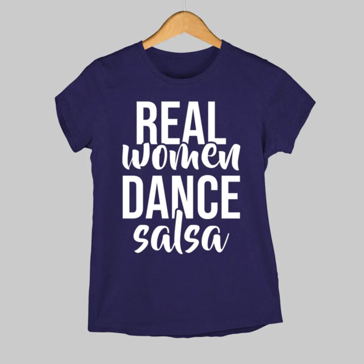 Real women dance salsa - dámske tričko s potlačou