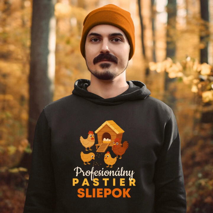 Profesionálny pastier sliepok  - pánska mikina s potlačou