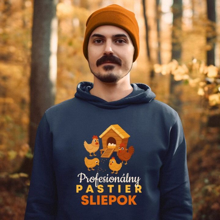 Profesionálny pastier sliepok  - pánska mikina s potlačou