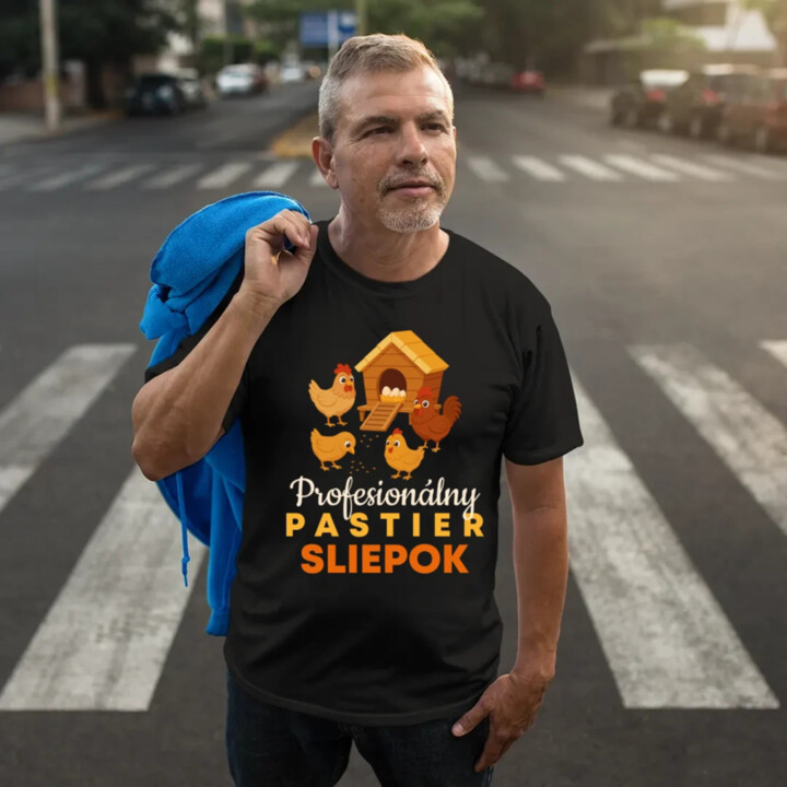 Profesionálny pastier sliepok - pánske tričko s potlačou