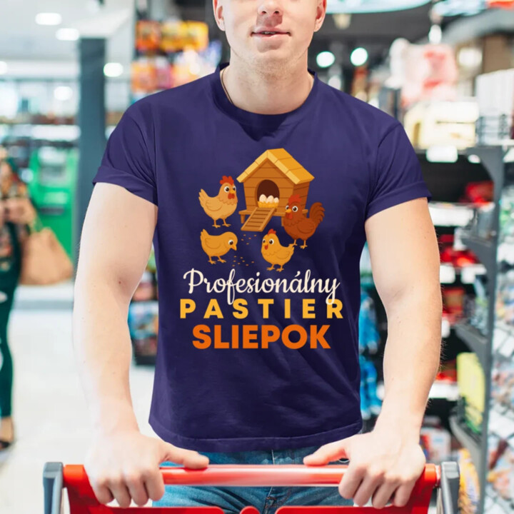Profesionálny pastier sliepok - pánske tričko s potlačou