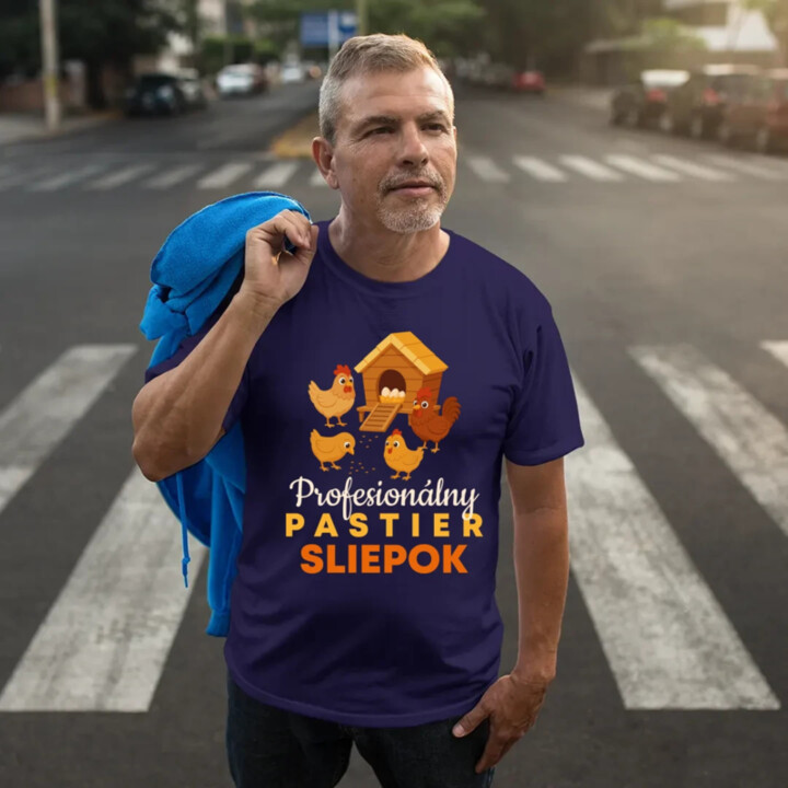 Profesionálny pastier sliepok - pánske tričko s potlačou