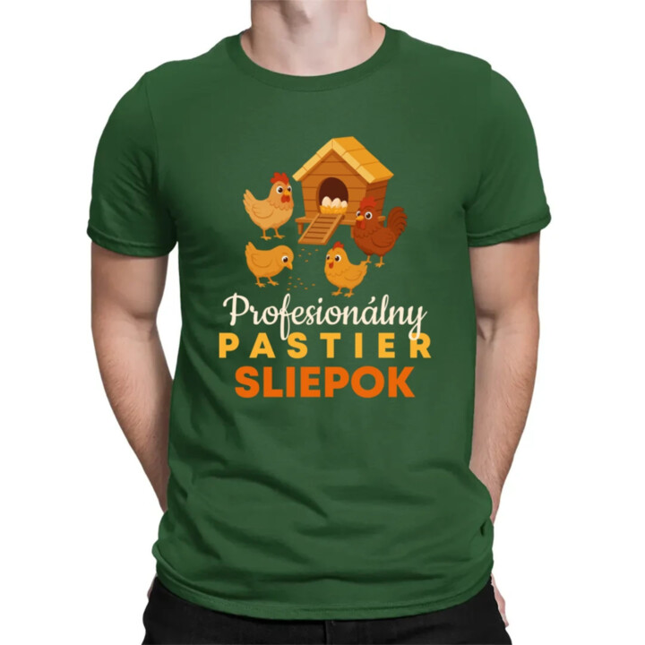 Profesionálny pastier sliepok - pánske tričko s potlačou