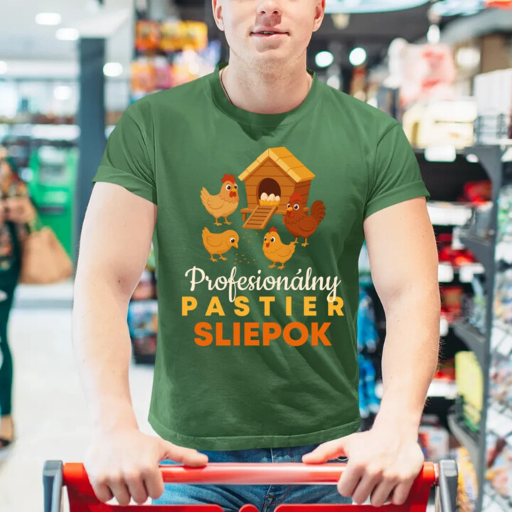Profesionálny pastier sliepok - pánske tričko s potlačou