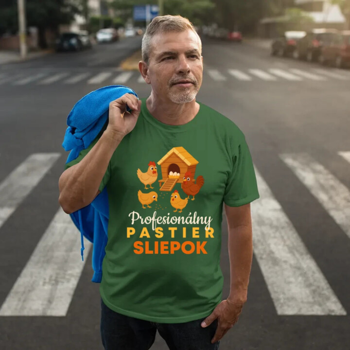 Profesionálny pastier sliepok - pánske tričko s potlačou