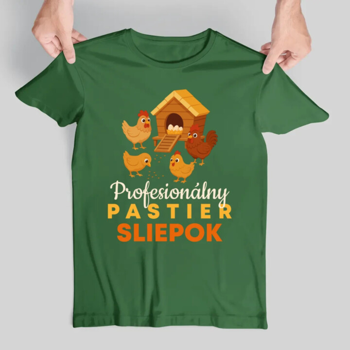 Profesionálny pastier sliepok - pánske tričko s potlačou