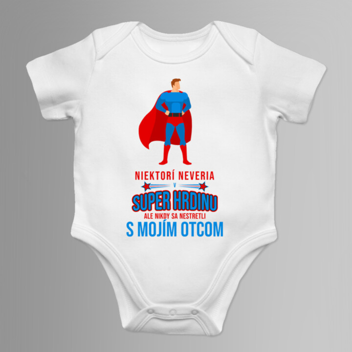 Niektorí neveria v super hrdinu - otec  - body s potlačou