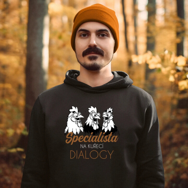 Specialista na kuřecí dialogy  - pánska mikina s potlačou