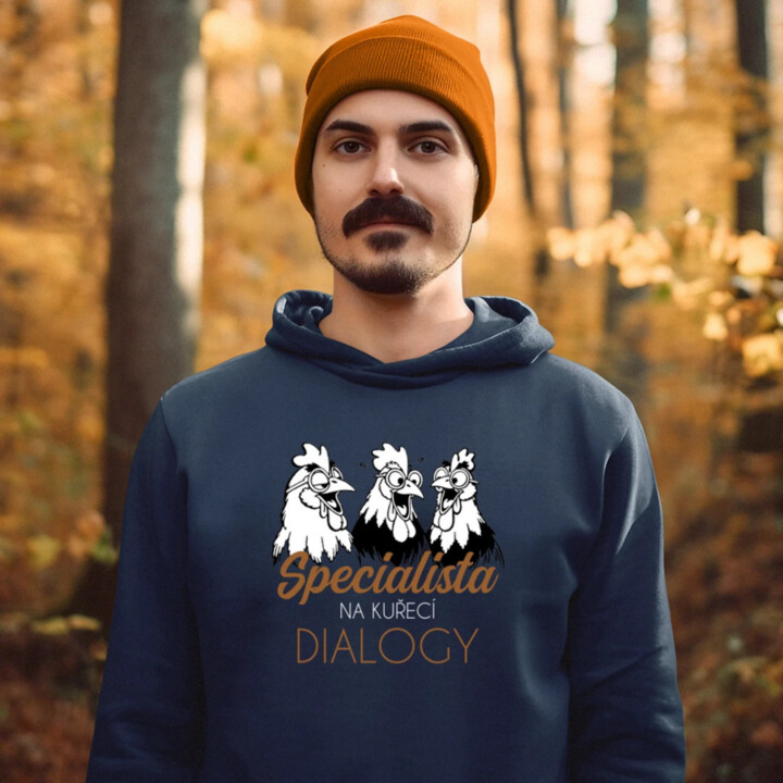 Specialista na kuřecí dialogy  - pánska mikina s potlačou