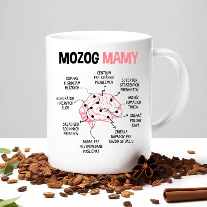 Mozog mamy - keramický hrnček s potlačou